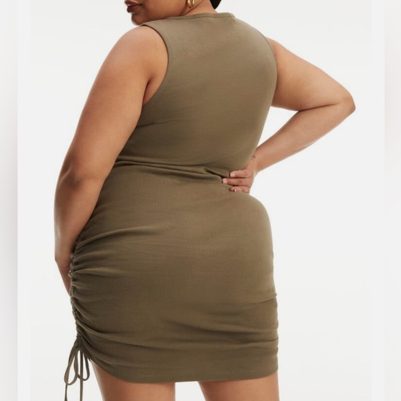 NWT Good American Mini Dress Cotton Ruched Sea Turtle008 Size‎ XXL - Picture 2 of 9